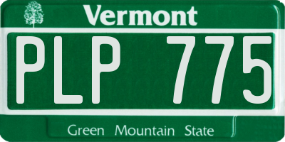 VT license plate PLP775