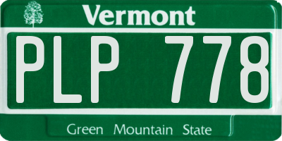 VT license plate PLP778