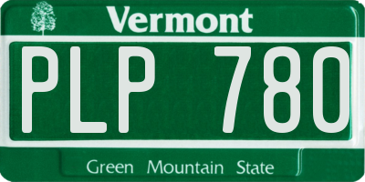 VT license plate PLP780