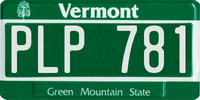 VT license plate PLP781