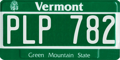 VT license plate PLP782
