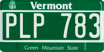VT license plate PLP783