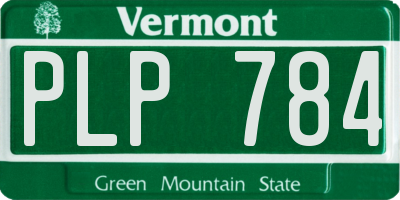 VT license plate PLP784