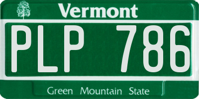 VT license plate PLP786