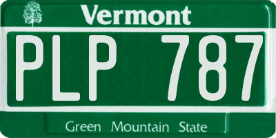VT license plate PLP787