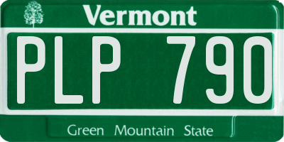 VT license plate PLP790