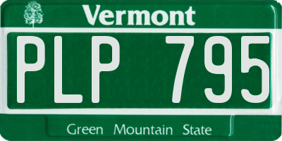 VT license plate PLP795