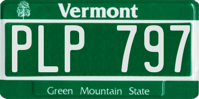 VT license plate PLP797