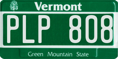 VT license plate PLP808