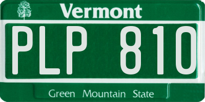VT license plate PLP810