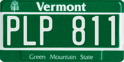 VT license plate PLP811