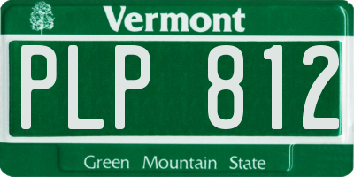 VT license plate PLP812