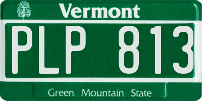 VT license plate PLP813