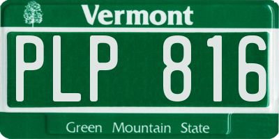 VT license plate PLP816
