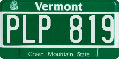 VT license plate PLP819