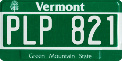 VT license plate PLP821