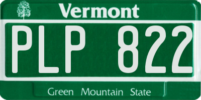 VT license plate PLP822