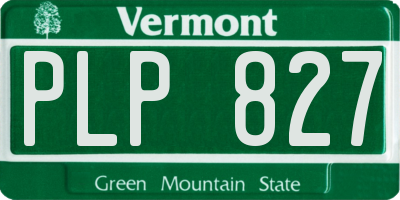 VT license plate PLP827