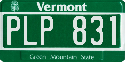 VT license plate PLP831