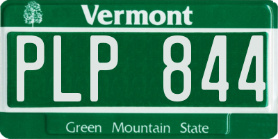 VT license plate PLP844