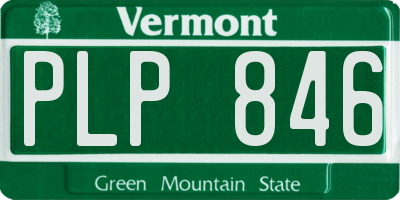 VT license plate PLP846