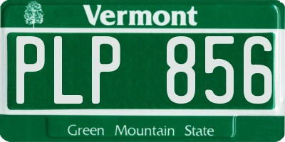 VT license plate PLP856