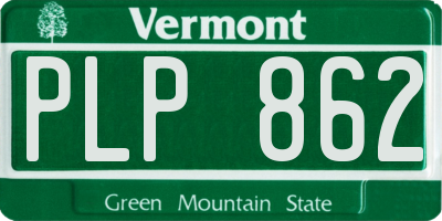 VT license plate PLP862