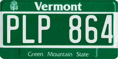VT license plate PLP864