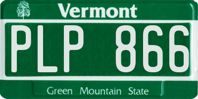 VT license plate PLP866