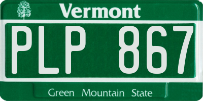 VT license plate PLP867