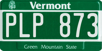 VT license plate PLP873