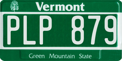 VT license plate PLP879