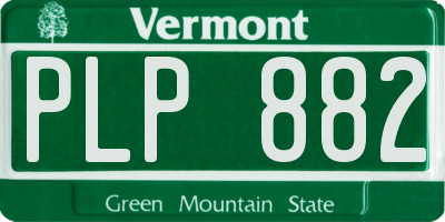 VT license plate PLP882