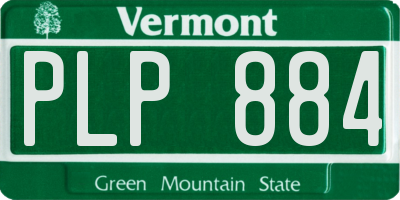 VT license plate PLP884