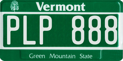 VT license plate PLP888