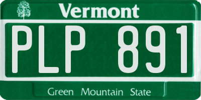 VT license plate PLP891