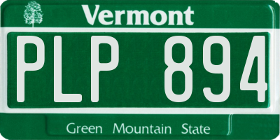 VT license plate PLP894