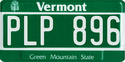 VT license plate PLP896