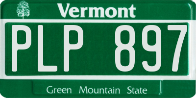 VT license plate PLP897