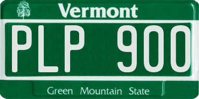 VT license plate PLP900