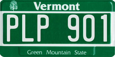 VT license plate PLP901