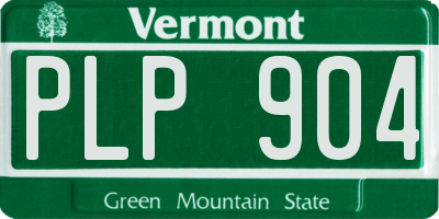 VT license plate PLP904