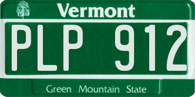 VT license plate PLP912