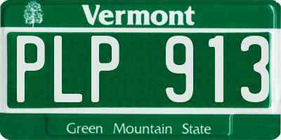 VT license plate PLP913