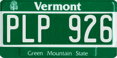 VT license plate PLP926