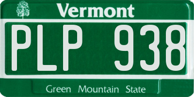 VT license plate PLP938