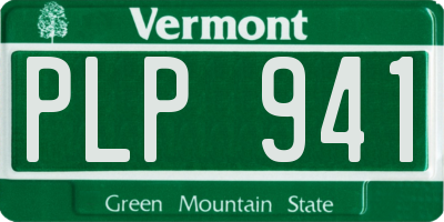 VT license plate PLP941
