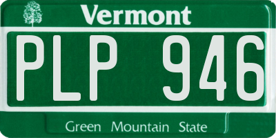 VT license plate PLP946