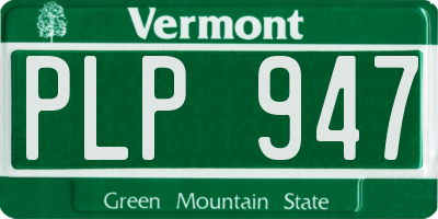 VT license plate PLP947
