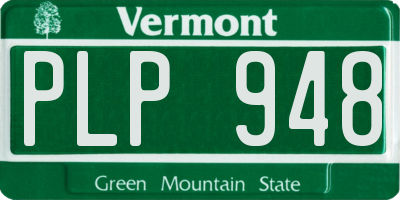 VT license plate PLP948
